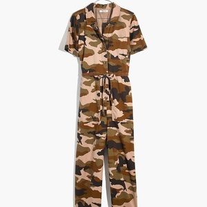 Madewell Wide-Leg Jumpsuit Camo